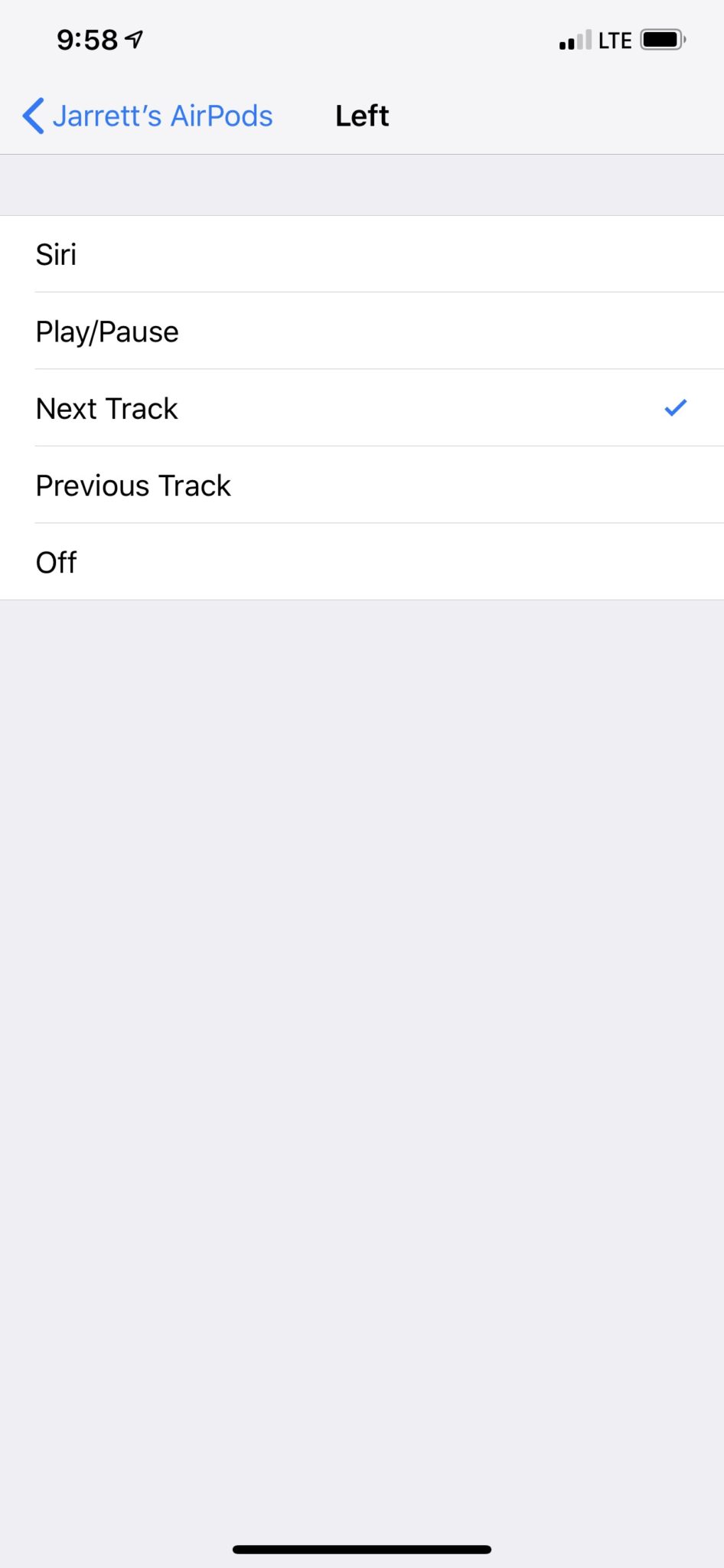 Pick the double type function on your AirPods