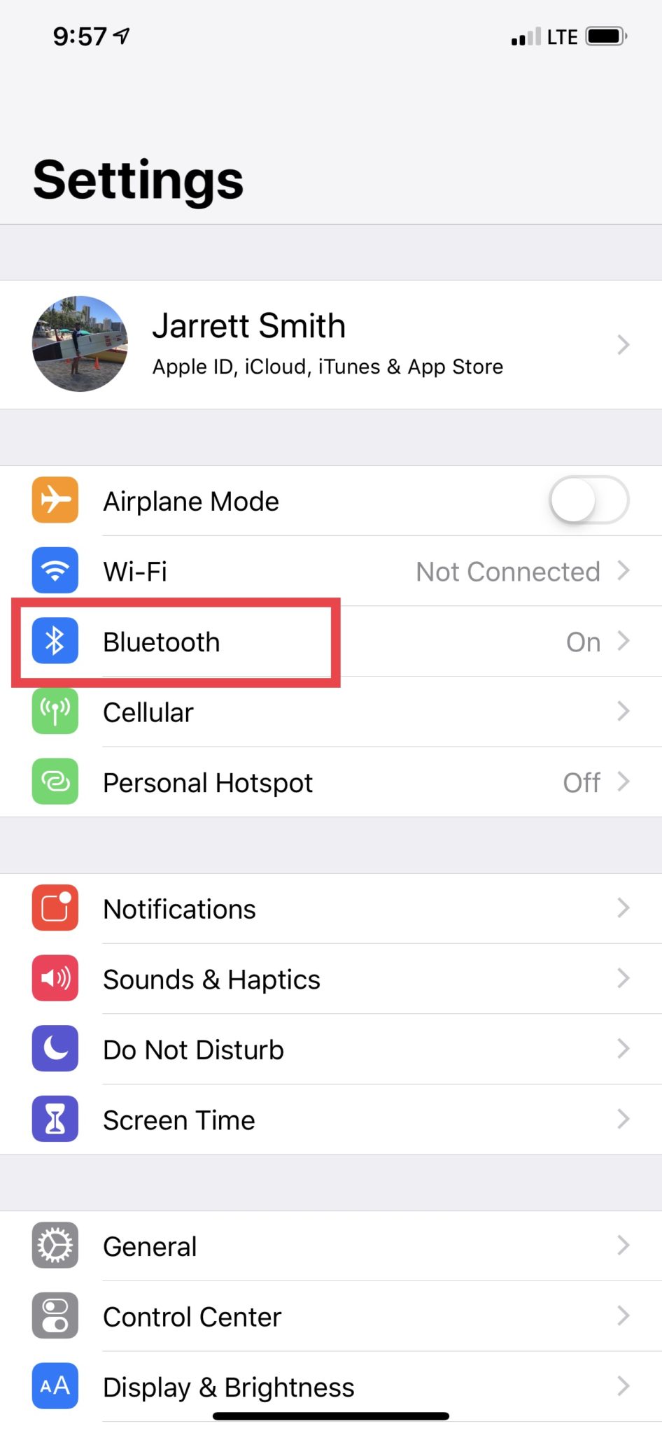 Select BlueTooth