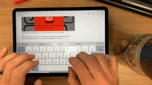 Working with Text on the iPad - Tech Tip Tuesday 5 Double-tap to select text on the iPad