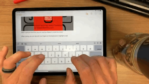 Working with Text on the iPad - Tech Tip Tuesday 4 Tap with two fingers to select a word