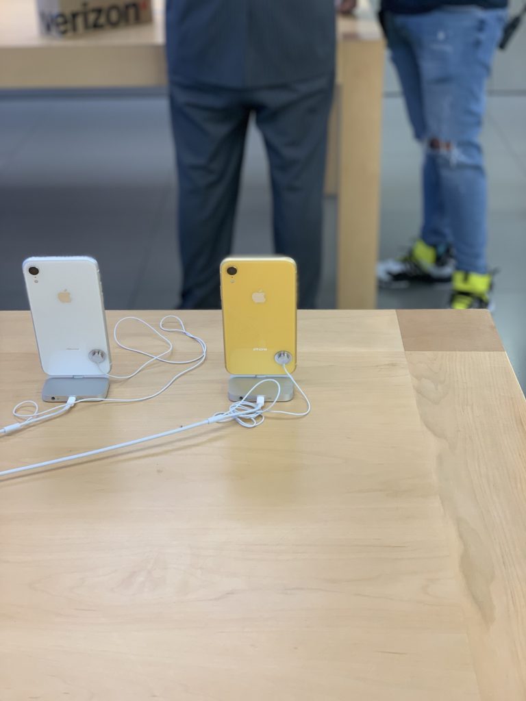 Hands on with the iPhone XR 9 yellow and White XRs