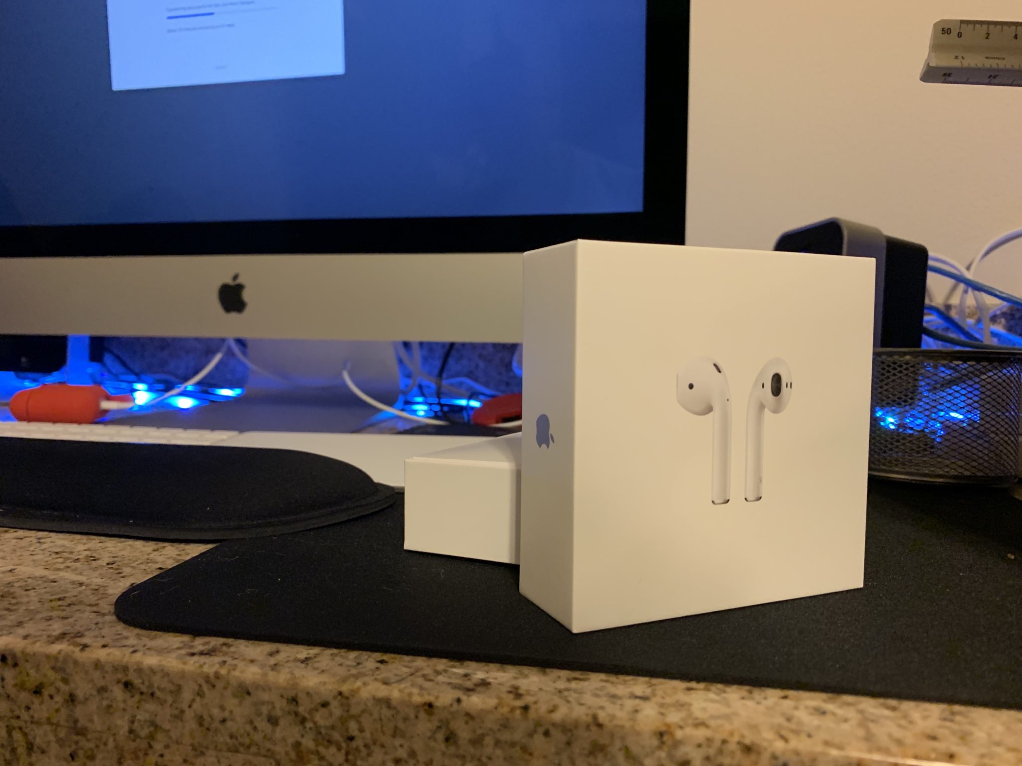 AirPods and iMac