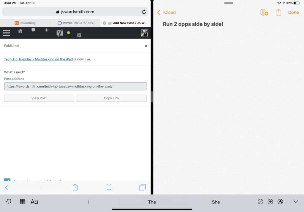 My iPad wishlist for 2020 3 Multitasking on iPad