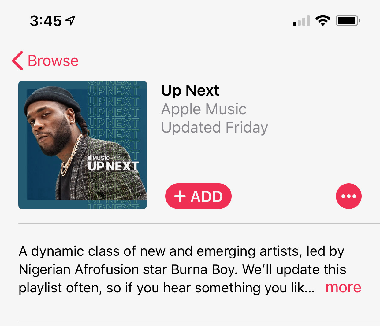 ADD playlist on Apple Music