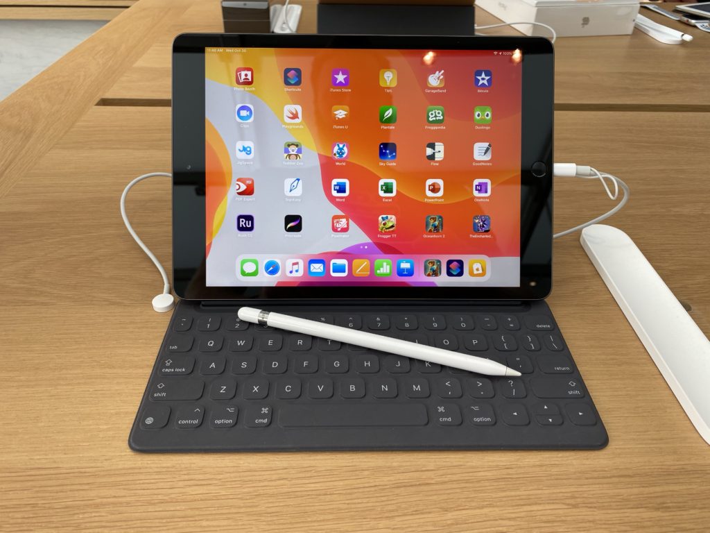 The New iPad Is A Great Addition to the Family 6 7th gen iPad 10.2 with Smart Keyboard and Apple Pencil