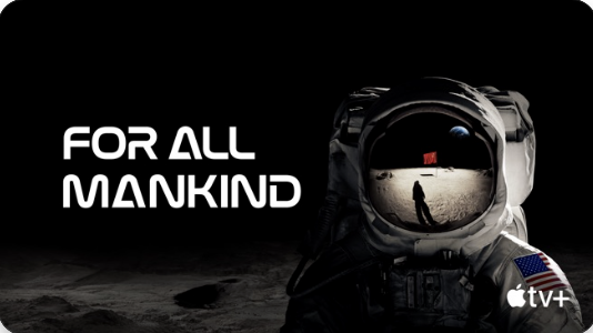 Is Apple TV+ Worth Checking Out? 8 An astronaut looks at the camera and we see a Russian Flag on the moon.