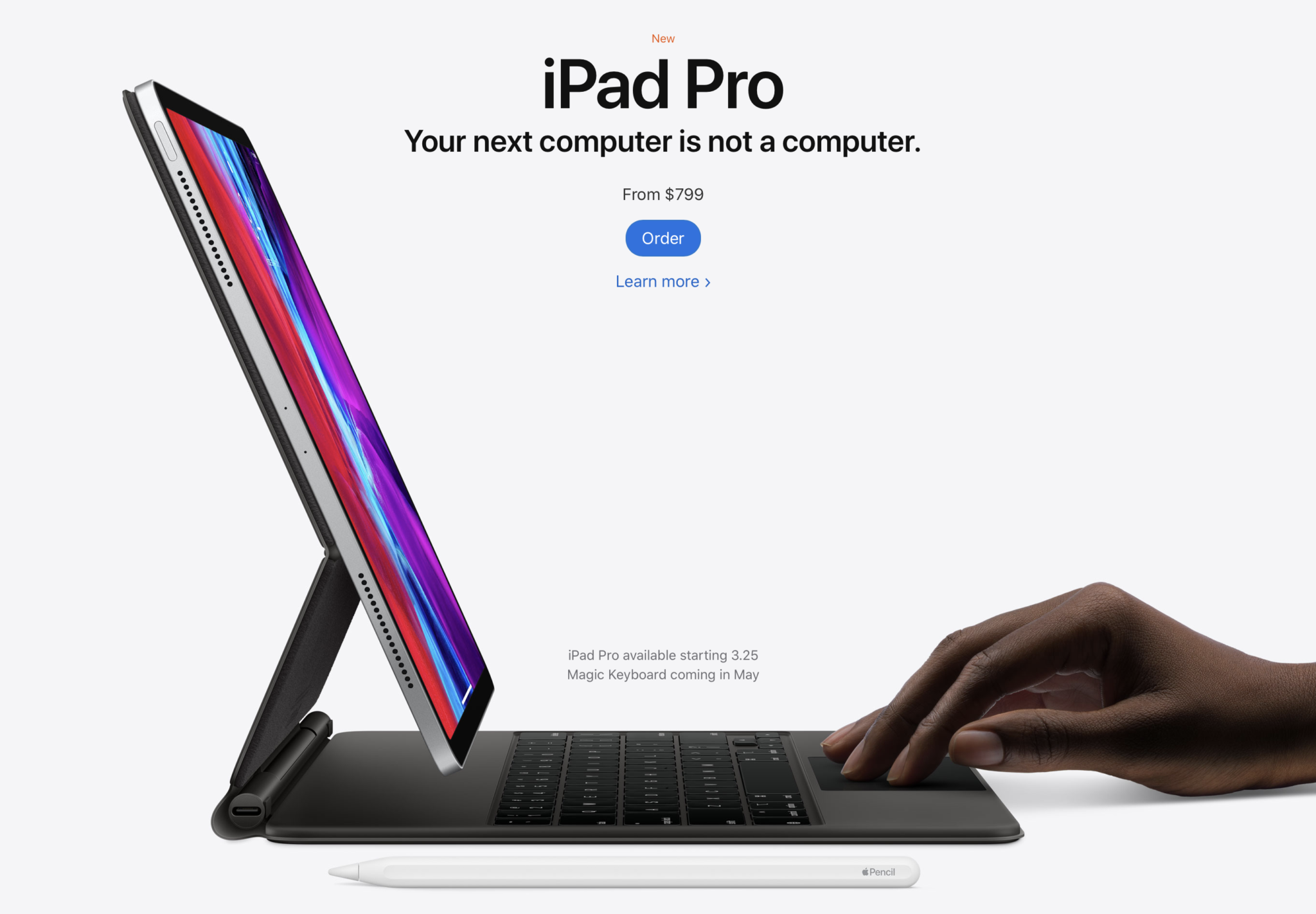 new iPad Pro with Magic Keyboard