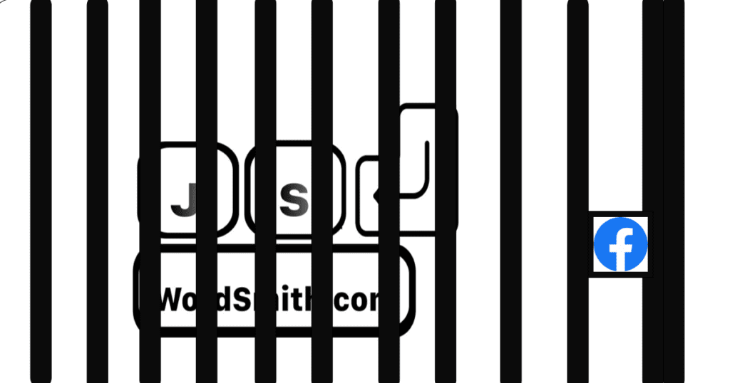 My logo behind bars because I'm in facebook jail