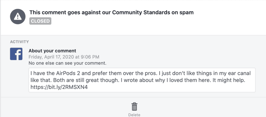 I've Been Stuck In Facebook Jail Since March 2020 & I Can't Get Out 3 one of the posts that has gotten me put in Facebook jail.
