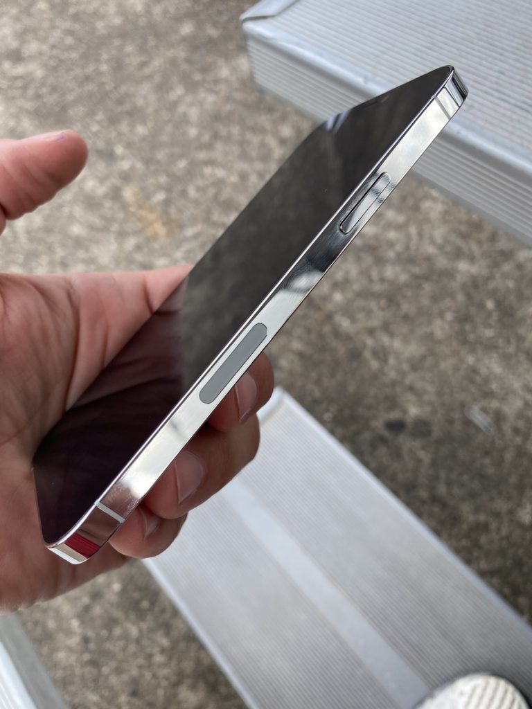 Downsizing from Max to Pro: My First iPhone 12 Pro Impressions 4 the shiny stainless steel of the silver iPhone 12 Pro
