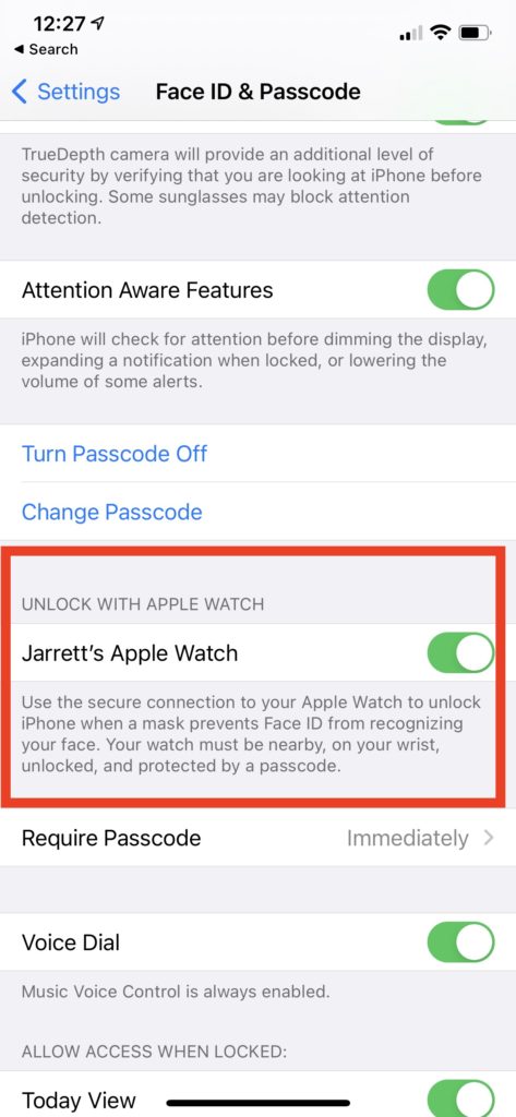 Awesome New Feature: Unlock Your iPhone with Apple Watch 5 Unlock your iPhone with Apple Watch options