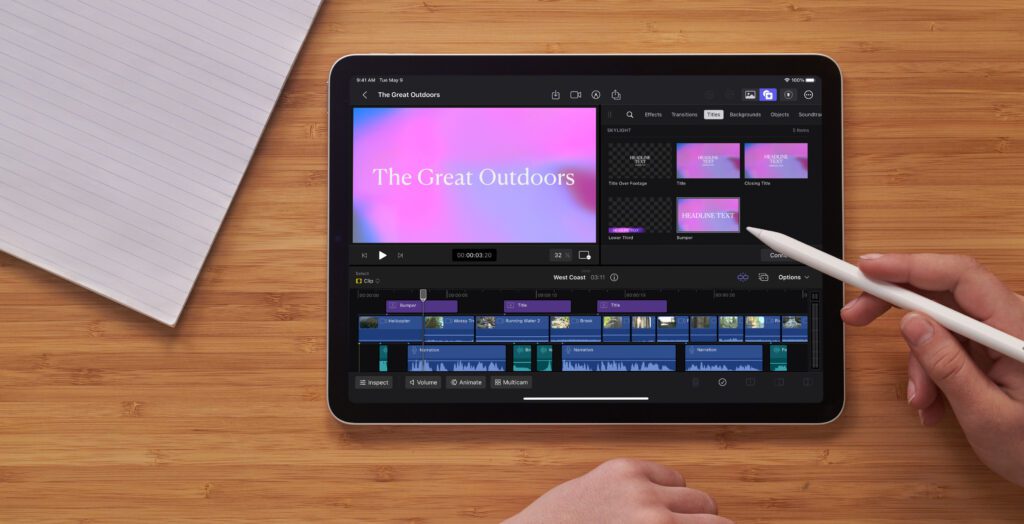 With Final Cut Pro and Logic Pro for the iPad, Apple Shows It's Not Done With The Tablet 5 Using Apple Pencil with Final Cut Pro on iPad