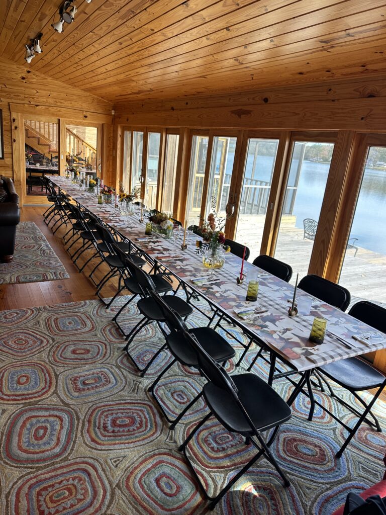 Pink Eye, Road Trips, Birthdays, and Thanks! 6 a long dinner table for Thanksgiving