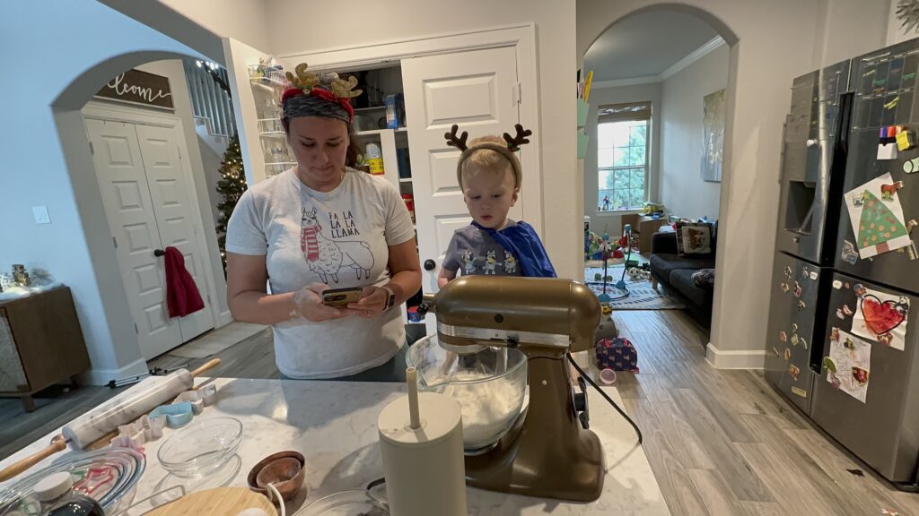 Christmas Regressions, New Years Resolutions, and I Don’t Want to Do Anything 3 mom and son making cookies