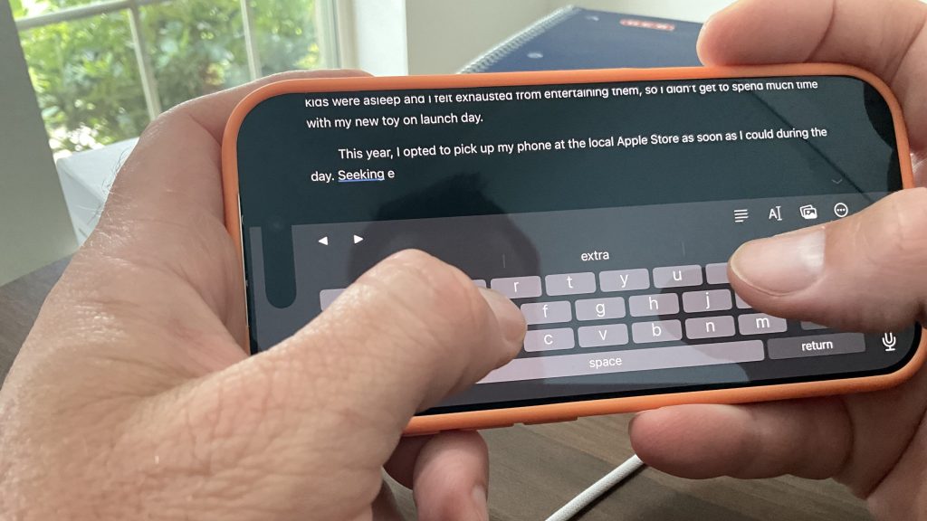 First iPhone 17 Pro Impressions—A Writer’s Perspective 11 Writing all my iPhone 17 Pro impressions on my phone.