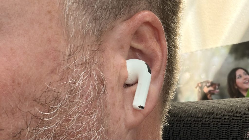AirPods Pro 3 Review: Real-Life Impressions Of Fit, Sound Quality, Health Features, And More 6 AirPods Pro 3 seated in someone's ear